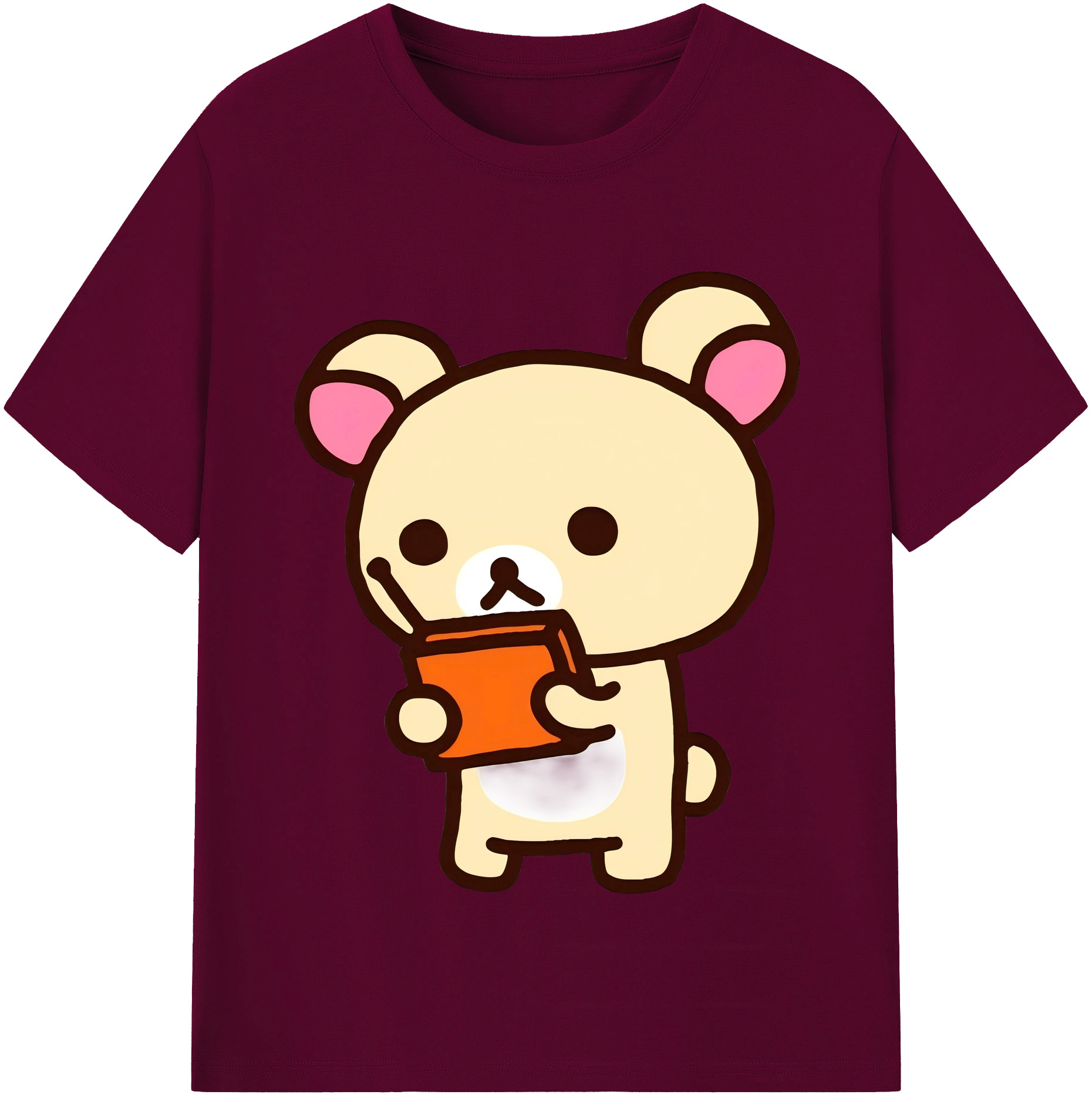 （画像用） リラックマ リラックマ キイロイトリ Rilakkuma Korilakkuma Kiiroitori レディースカジュアルプリントTシャツ（綿100％）